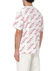 Kenzo T-Shirt Allover Print Logo White-Red