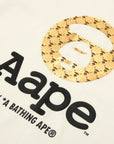 Aape T-Shirt Union Moonface Logo Ivory