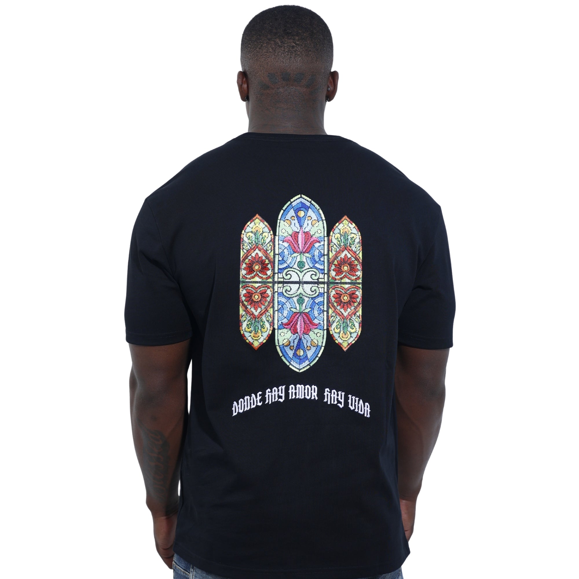 Capone T-Shirt Mexican Embroidery Slogan Black-AL Capone Premium