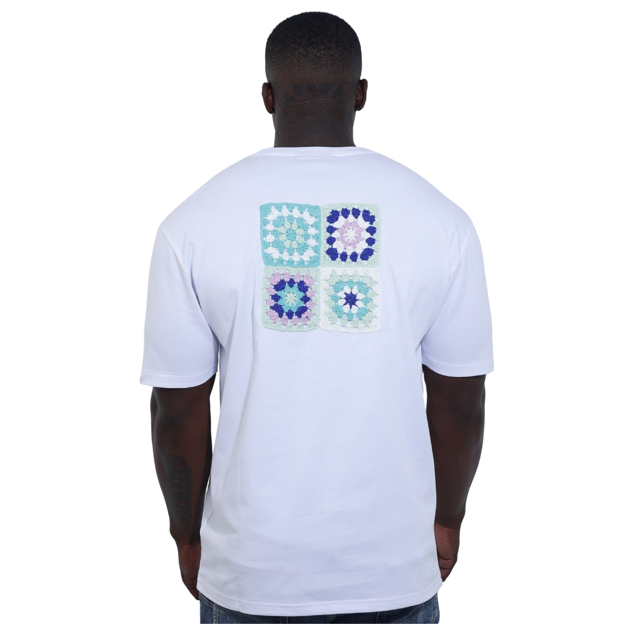 Capone T-Shirt Mexican Crochet White-AL Capone Premium