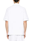 Casablanca Shirt Monogram Towelling Open Collar White-AL Capone Premium
