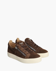 Giuseppe Zanotti Sneaker Z75 Side-Zip Suede Brown