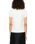 Kenzo T-Shirt Ladies Logo On Flowers White