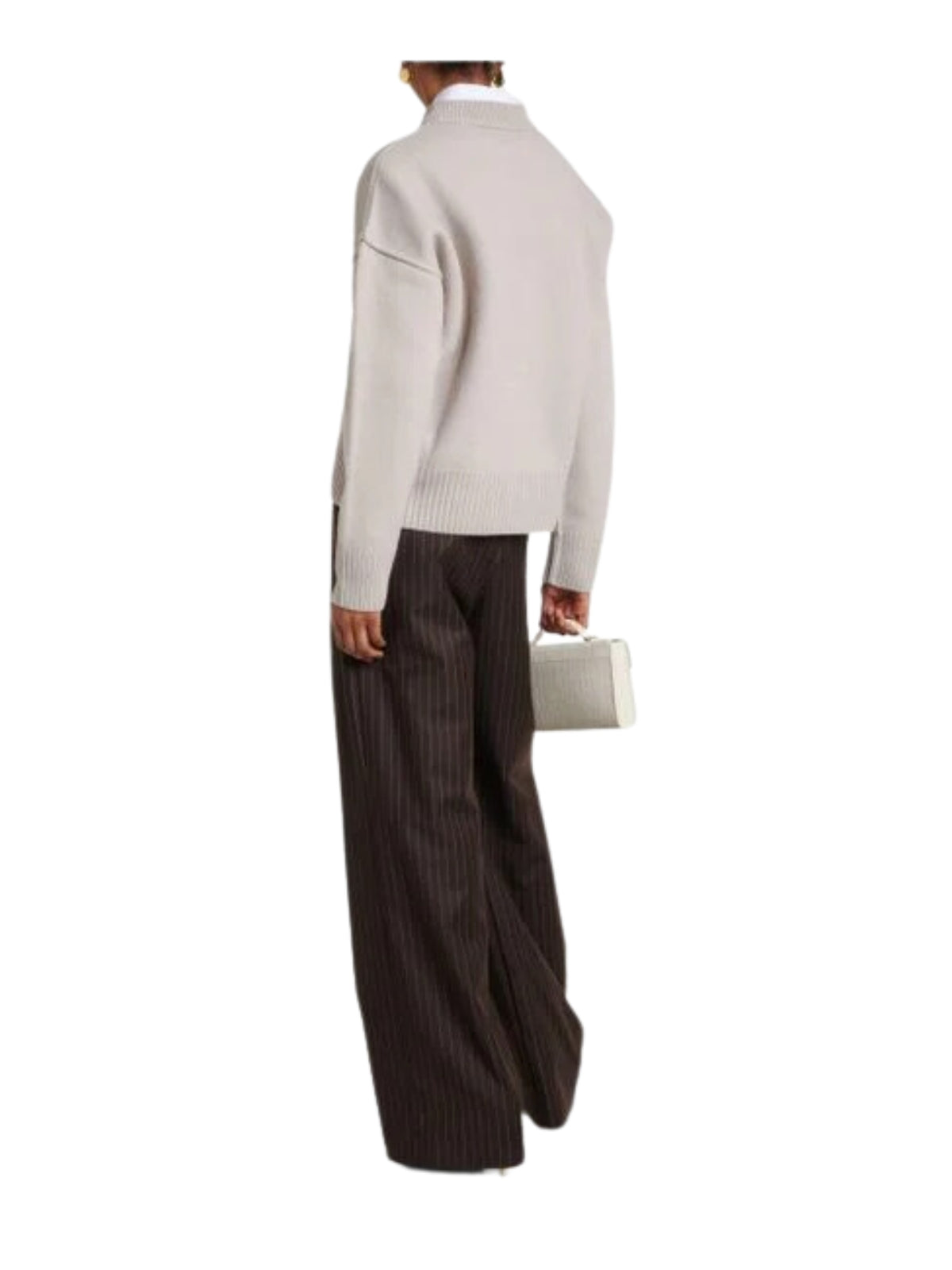 Ami Sweater Logo Light Beige-AL Capone Premium