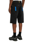 Icecream Running Dog Denim Shorts Black