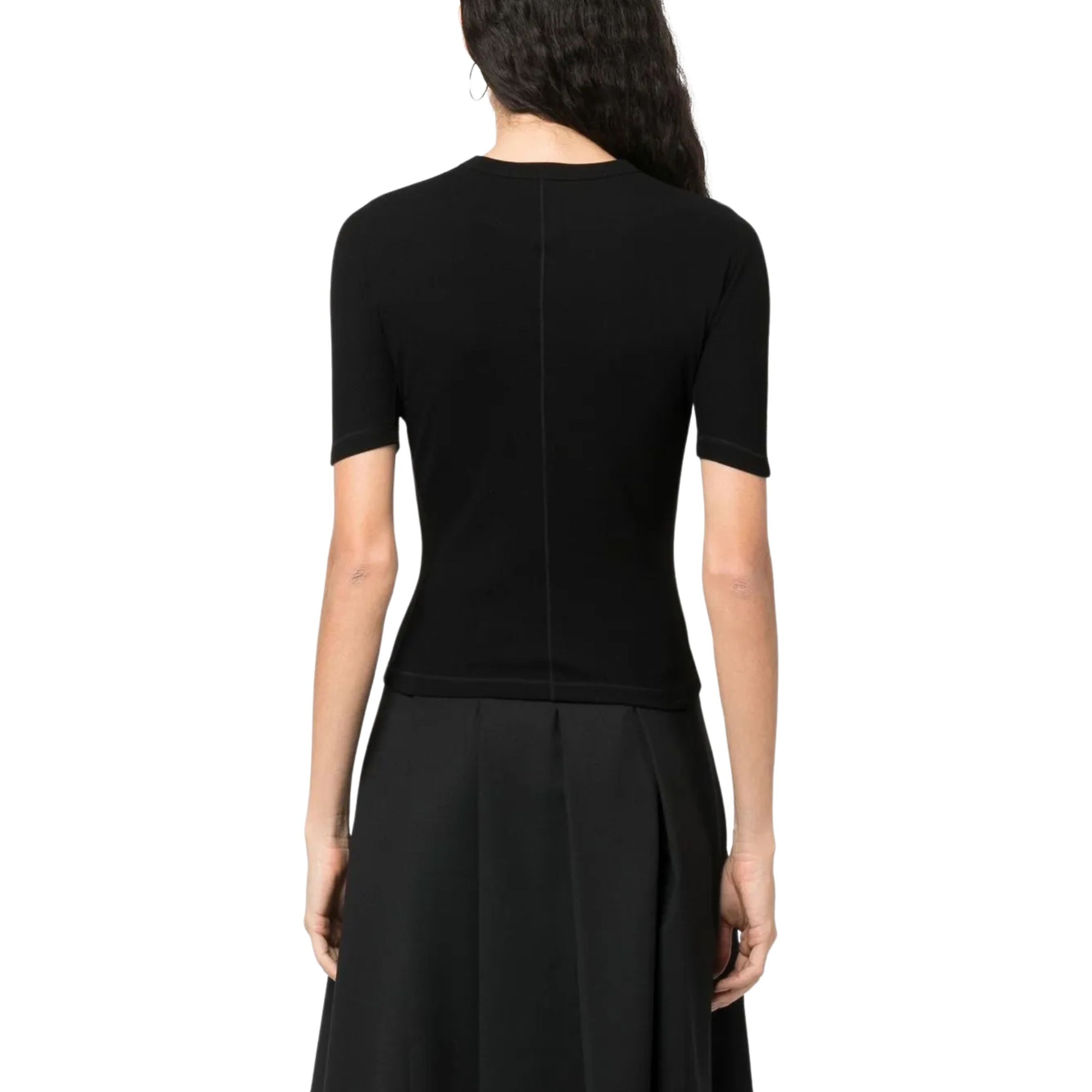 Y-3 Ladies T-Shirt Bottom Logo Black-AL Capone Premium