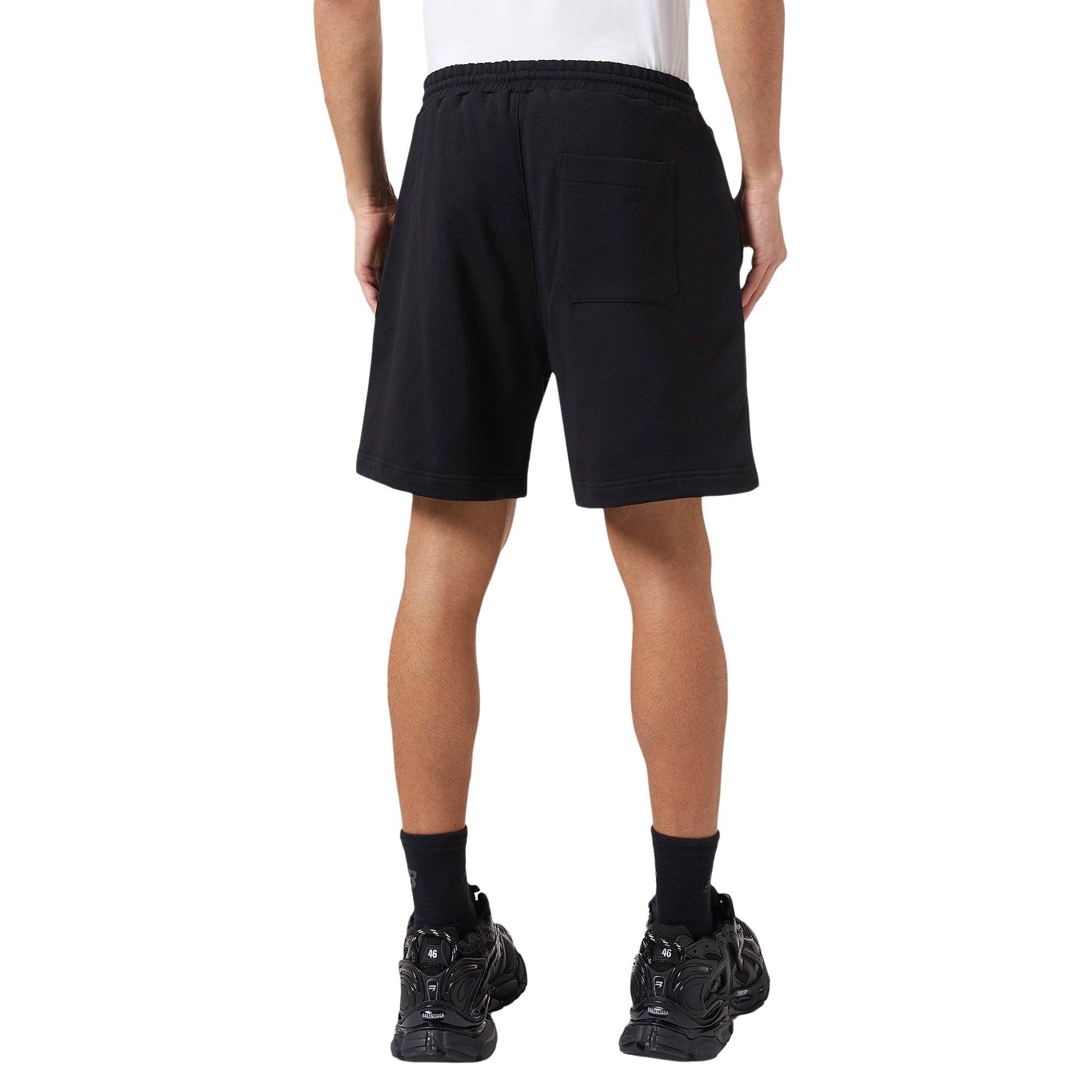Msgm Shorts Elasticated Black-White-AL Capone Premium