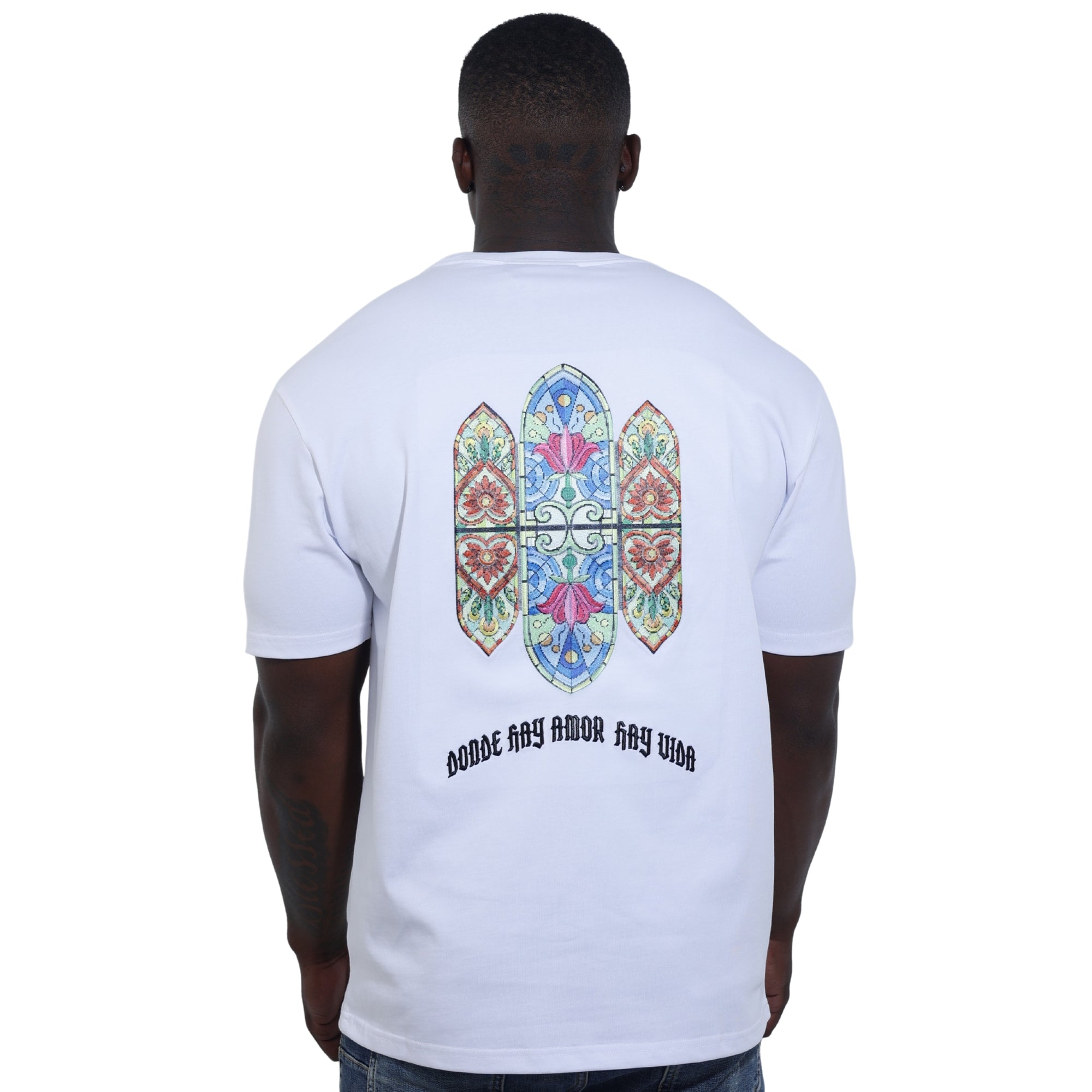 Capone T-Shirt Mexican Embroidery Slogan White-AL Capone Premium