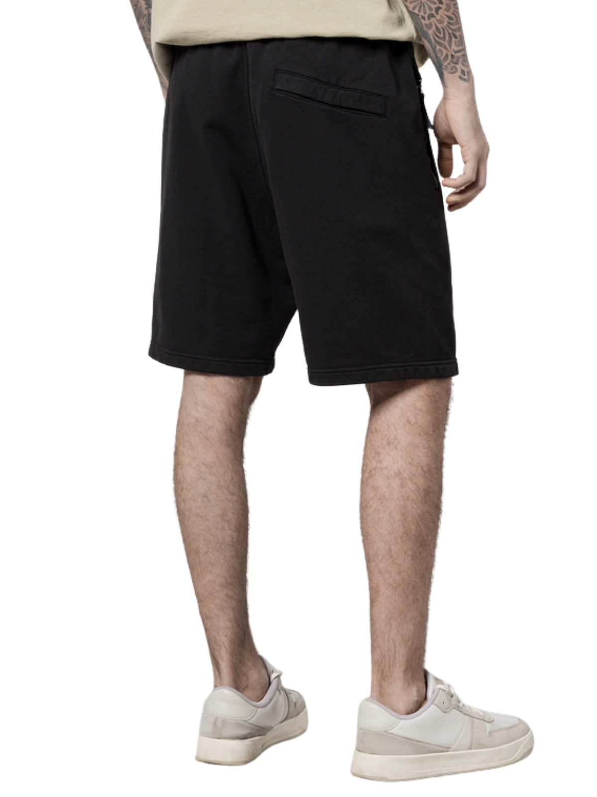 Stone Island Shorts Fleece Logo Black-AL Capone Premium
