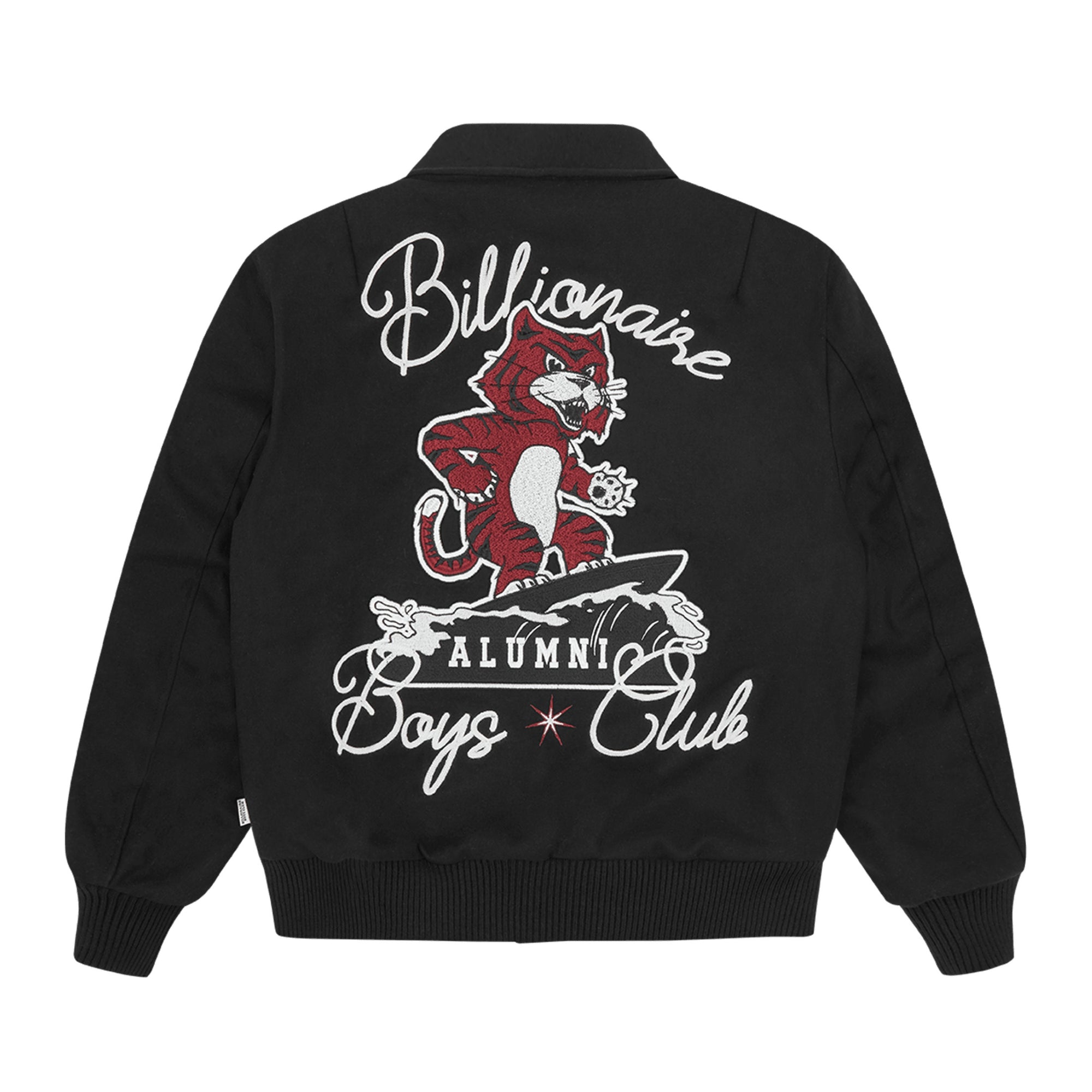 Billionaire Boys Club Alumni Collared Varsity Jacket Black-AL Capone Premium