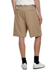 Msgm Shorts Back Print Beige
