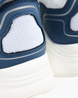 Cleens Sneakers C20 Navy Border Lace Up White/Light Grey