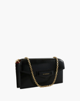 Givenchy Clutch Gold Logo Embossed Black
