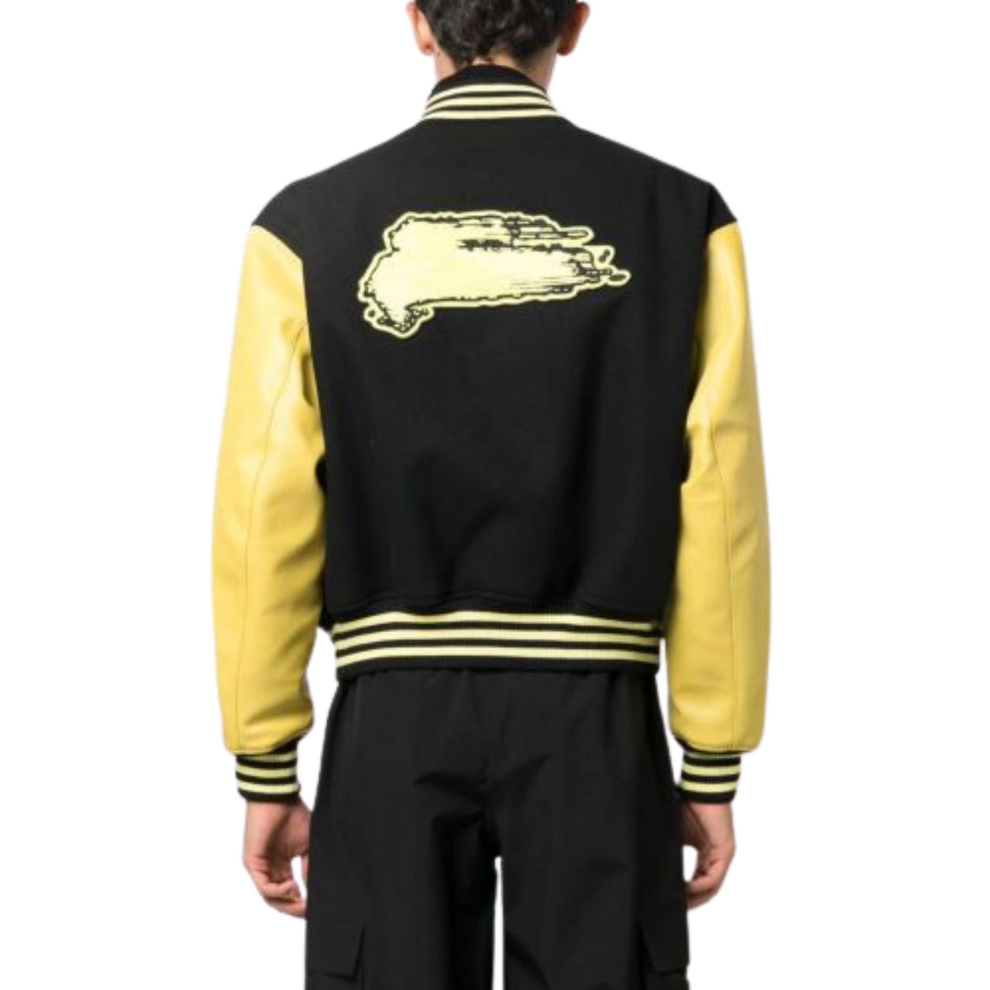 Y-3 Jacket Varsity Letterman Black-Yellow-AL Capone Premium