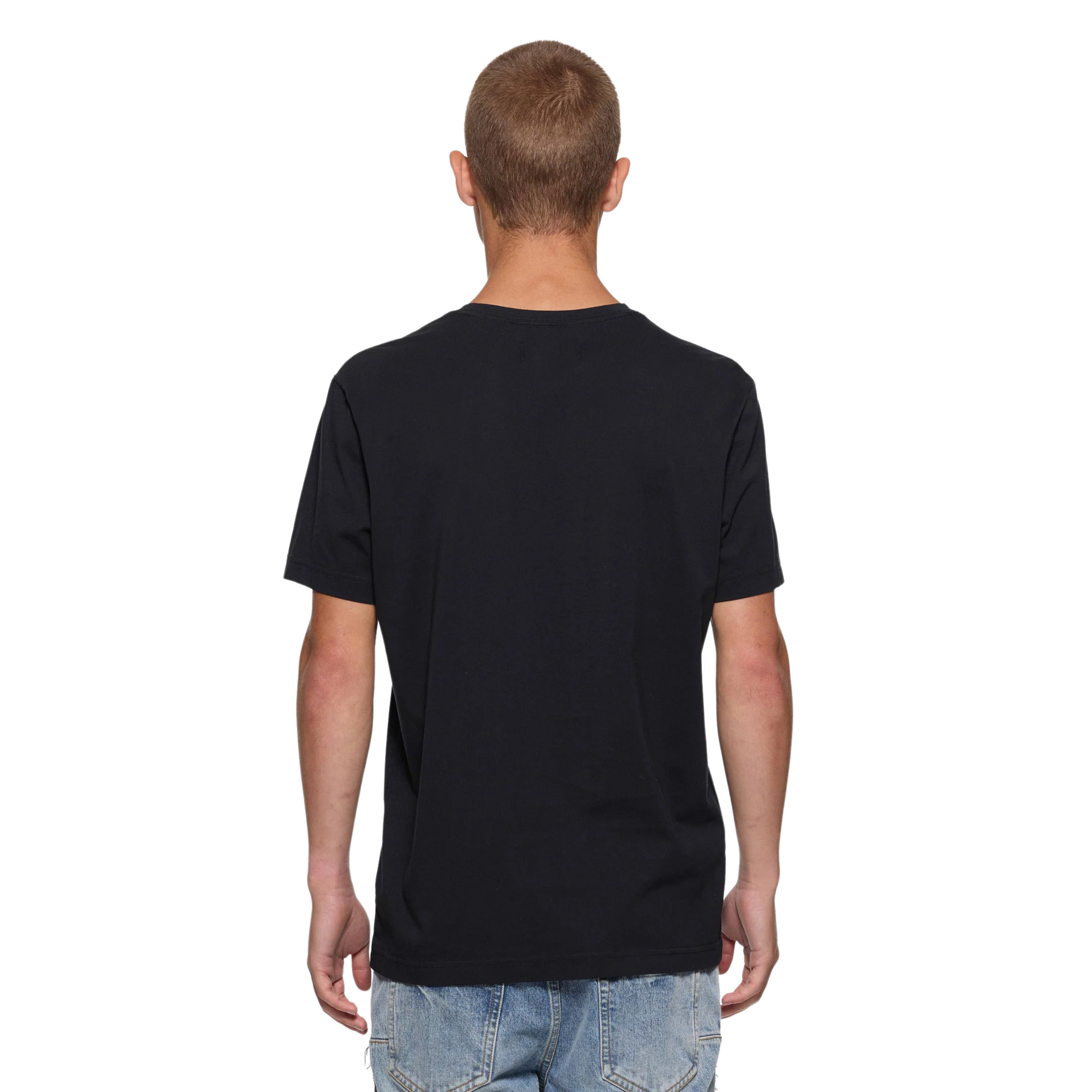 Purple T-Shirt Graphic Print Logo Black-AL Capone Premium