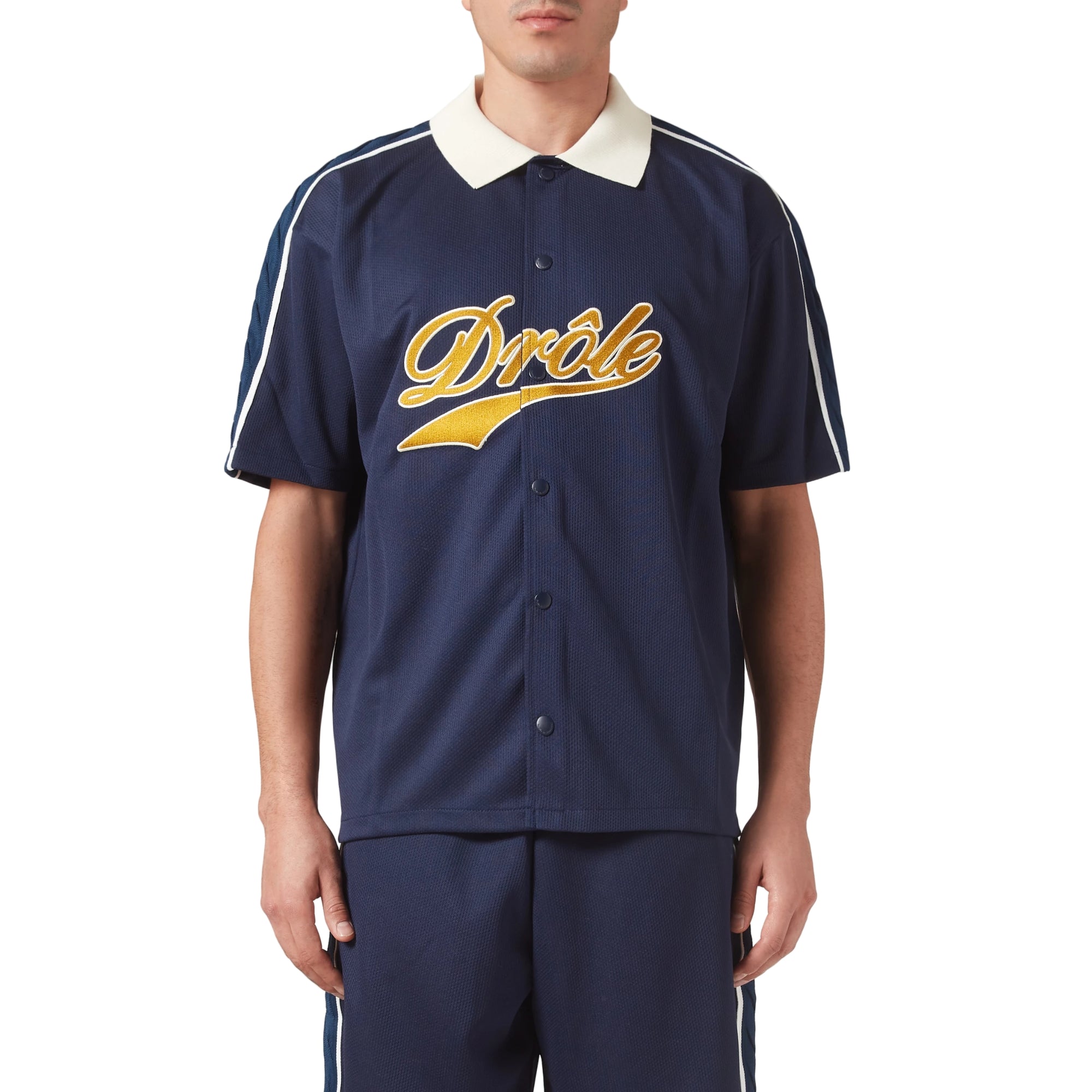 Drole De Monsieur Shirt Mesh Navy-AL Capone Premium