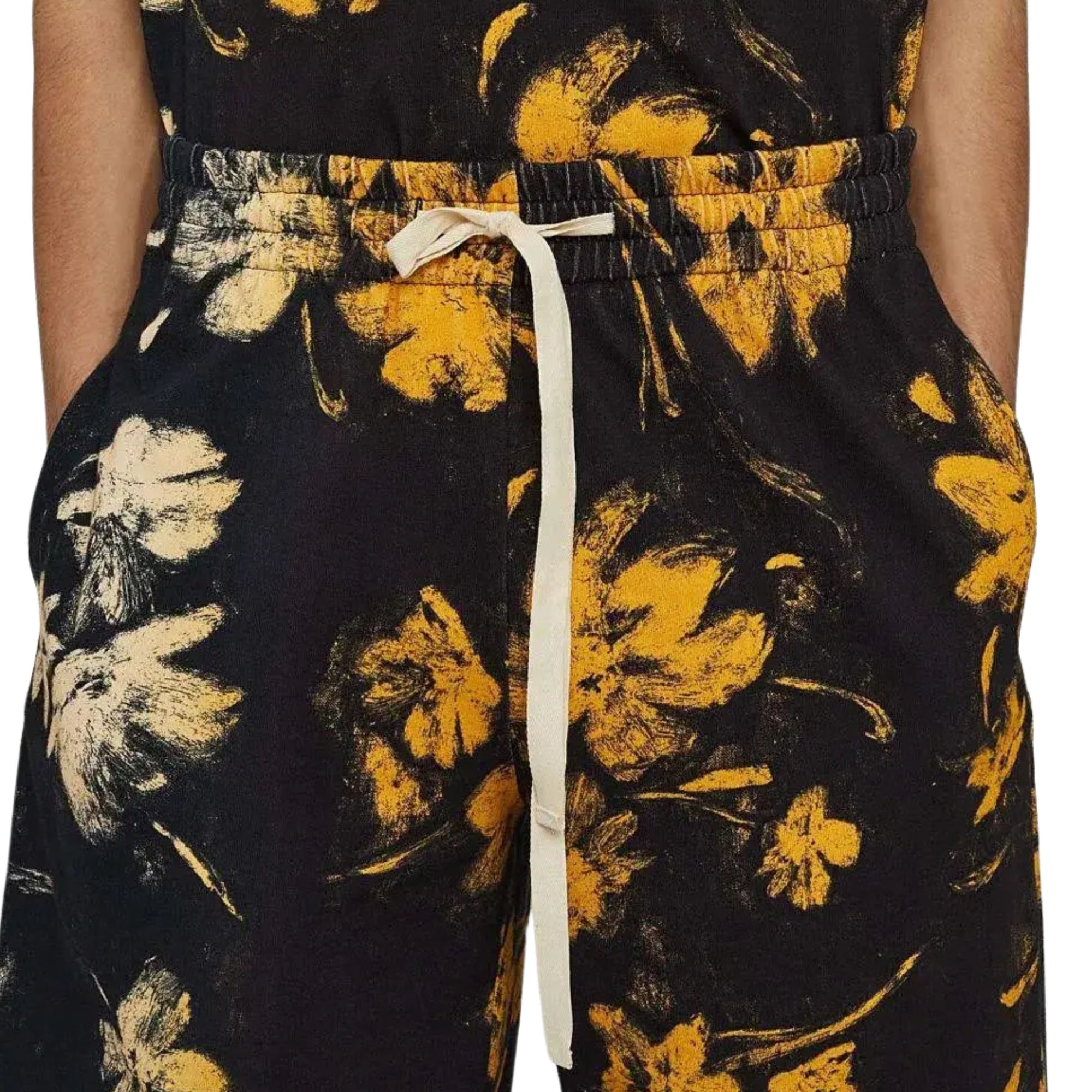 Jil Sander Shorts Floral Gold-Black-AL Capone Premium