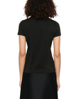 Kenzo T-Shirt Ladies Logo On Flowers Black