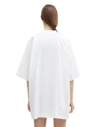 Vetements T-Shirt Embroidered Logo Oversized White-AL Capone Premium