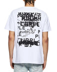 Purple T-Shirt Multi Logo White-AL Capone Premium