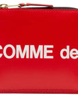 Comme Des Garcons Wallet 2-Zip Logo Red