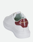 Karl Lagerfeld Sneaker Kl563 Kapri Nft Lo Lace White Leather-Burgundy