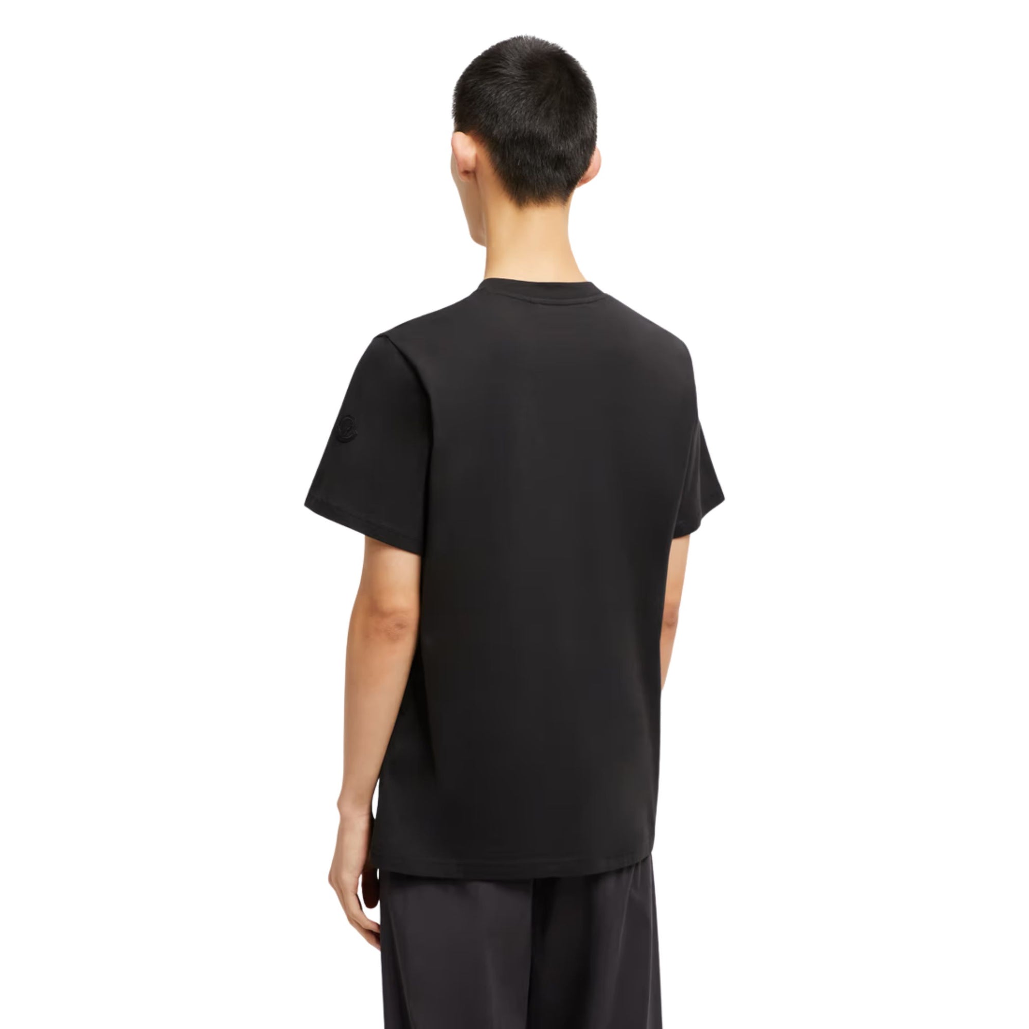 Moncler T-Shirt Curved Logo Black-White-AL Capone Premium