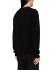 Maison Kitsune Sweater Fox Head Intarsia Black-AL Capone Premium