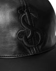 Jil Sander Cap Embroidered Leather Logo Black-AL Capone Premium