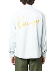 Kenzo Shirt Pocket Logo Bleached Denim Blue-AL Capone Premium