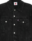 Icecream Jacket Trucker Running Dog Denim Black-AL Capone Premium