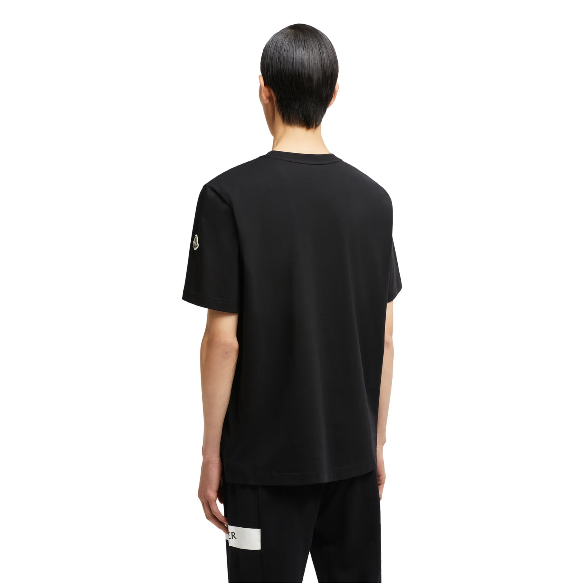 Moncler T-Shirt Rubberized Logo Black-White-AL Capone Premium