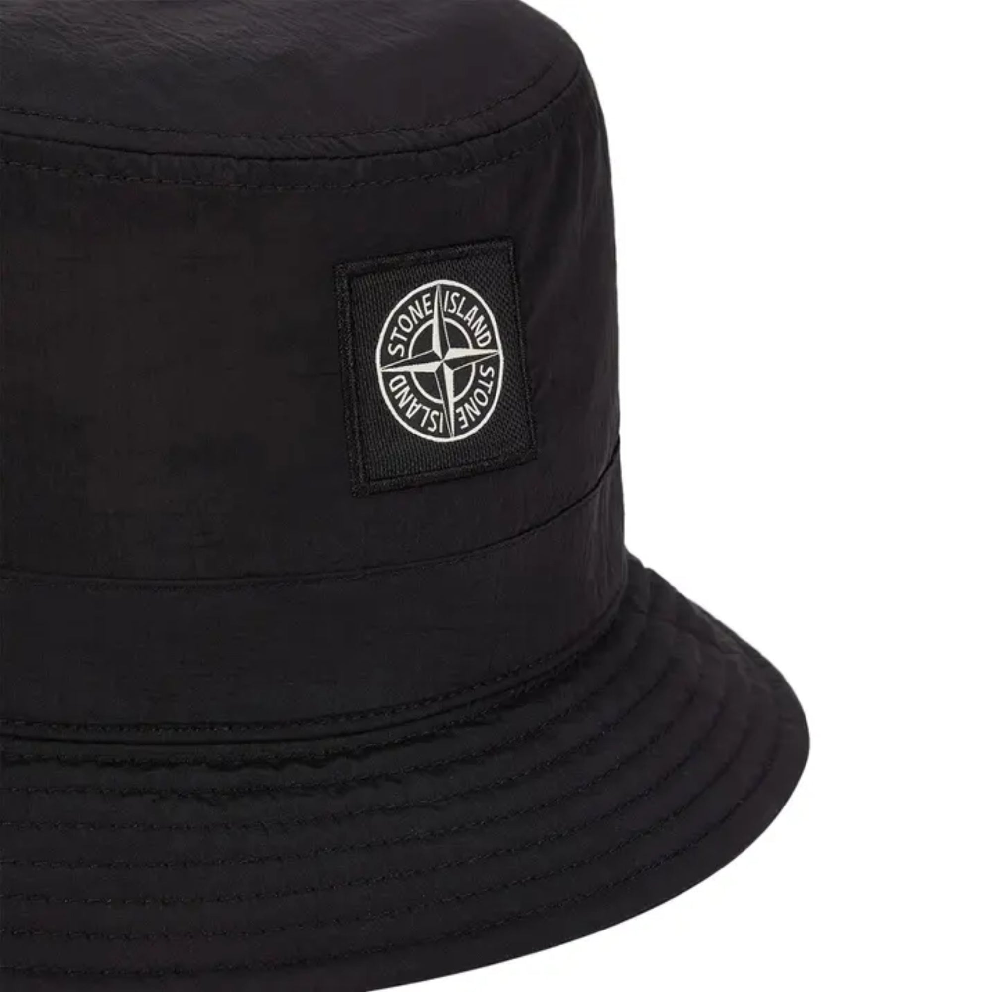 Stone Island Bucket Hat Logo Black-AL Capone Premium