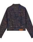 Kenzo Jacket Allover Print Denim Blue-Brown
