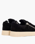 Giuseppe Zanotti Sneakers Z72 Suede Silver Zip Black