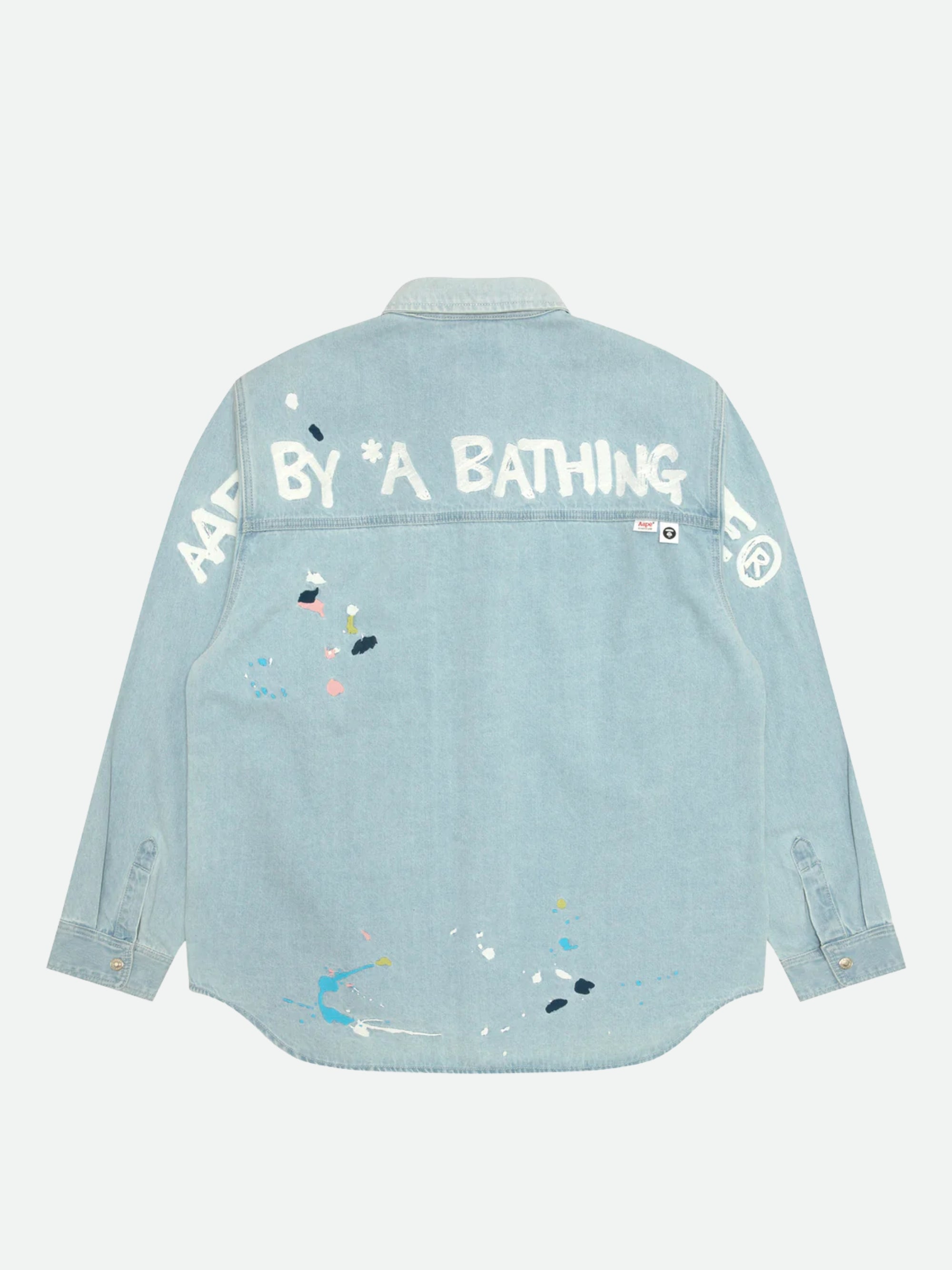 Aape Shirt Logo Long Sleeve Light Blue-AL Capone Premium