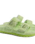 Chiara Ferragni Slides Eyelike Buckle Sponge Light Green