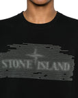 Stone Island T-Shirt Big Logo Black-White