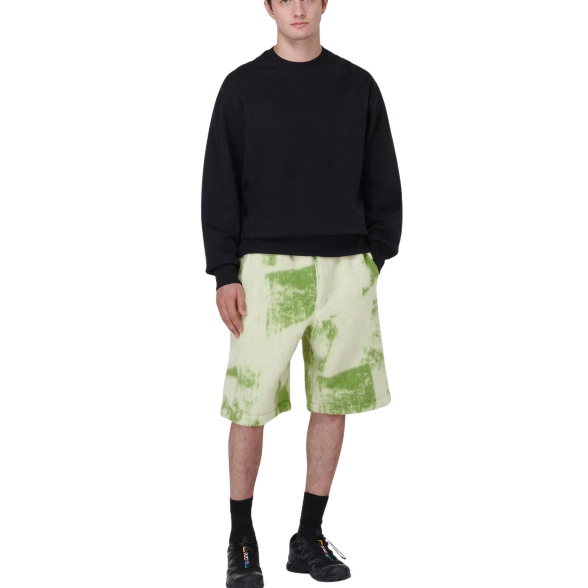 Y-3 Shorts Fleece Off-White-Green-AL Capone Premium