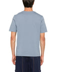 Maison Kitsune T-Shirt Fox Head Patch Moonlight Blue-AL Capone Premium