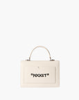 Off-White Bag Black Logo Handle Cream