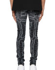 Purple Jeans Vintage Warped Bandana Black