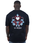 Capone T-Shirt Mexican Embroidered Viva La Mexico Black-Blue-AL Capone Premium