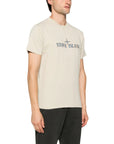 Stone Island T-Shirt Logo Cream-AL Capone Premium
