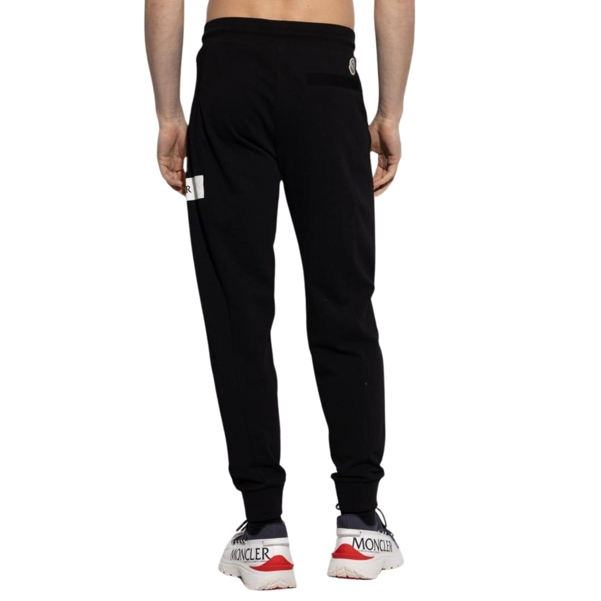 Moncler Sweatpants Logo Black-White-AL Capone Premium