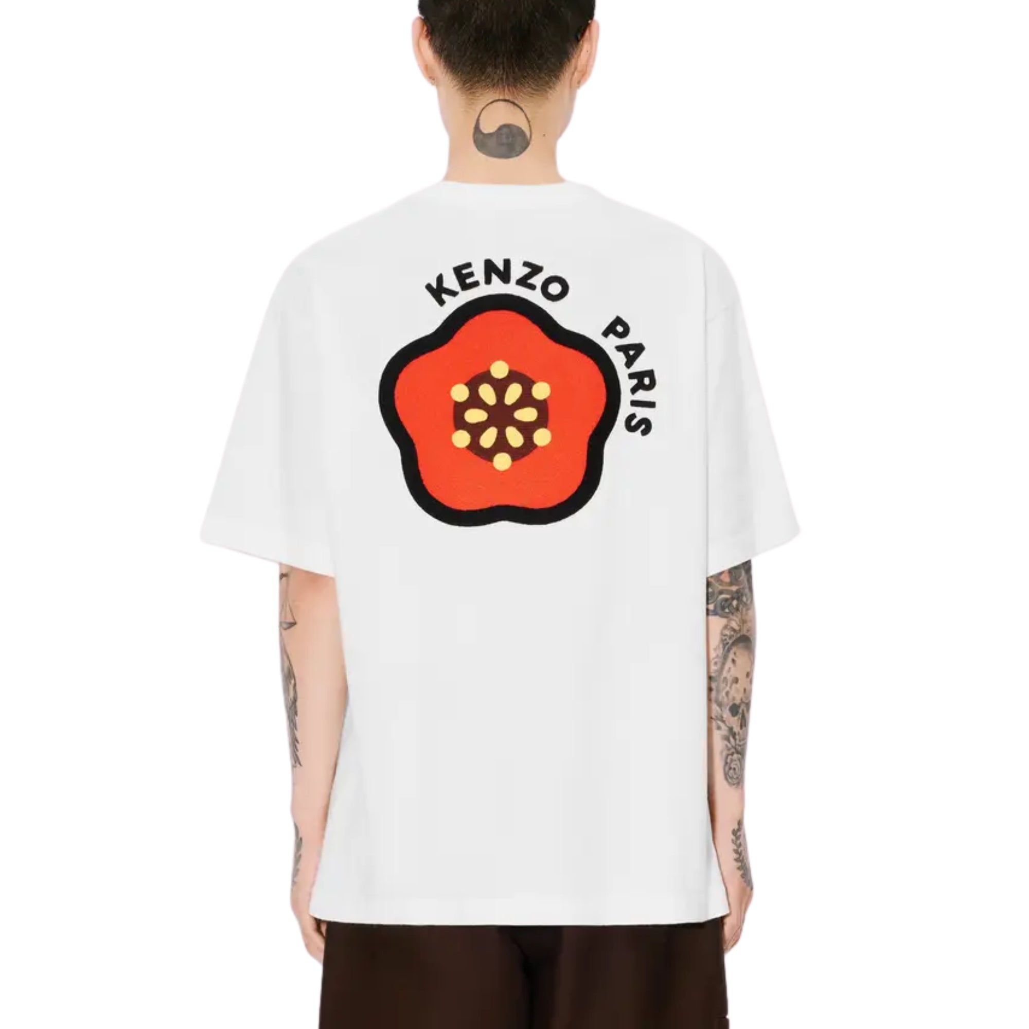 Kenzo T-Shirt Corner Flower White-AL Capone Premium
