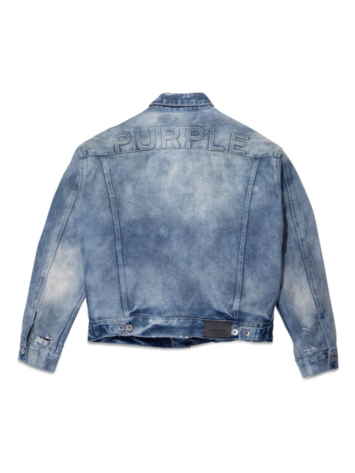 Purple Jacket Padded Denim Mid Indigo-AL Capone Premium