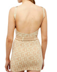 Gcds Dress Matilda Monogram Light Brown-AL Capone Premium