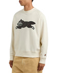 Ice-Cream Sweater Woodgrain Running Dog Ecru