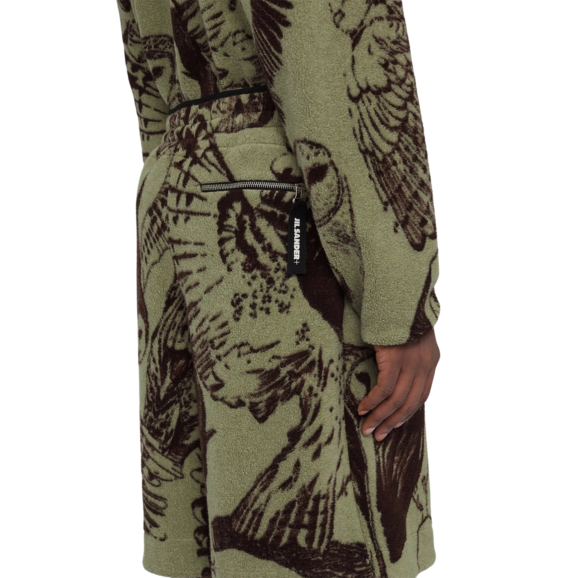 Jil Sander Shorts Allover Owl Print Khaki-Brown-AL Capone Premium